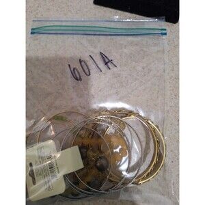 Mixed Costume Bracelet Lot – Bangles Beaded Stretch Gold Silver Green – 10 Pc Lo